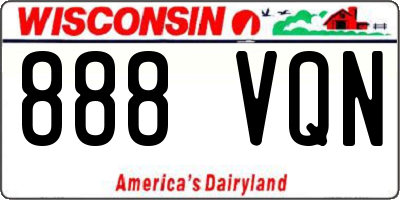 WI license plate 888VQN