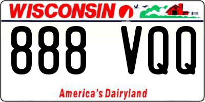 WI license plate 888VQQ