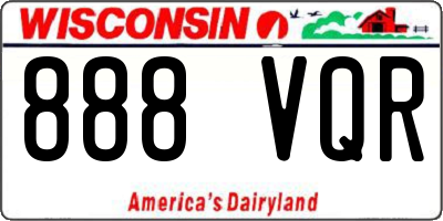 WI license plate 888VQR