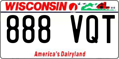 WI license plate 888VQT