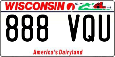 WI license plate 888VQU
