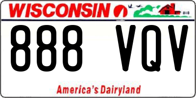 WI license plate 888VQV