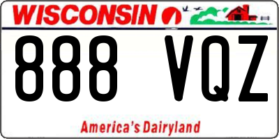 WI license plate 888VQZ