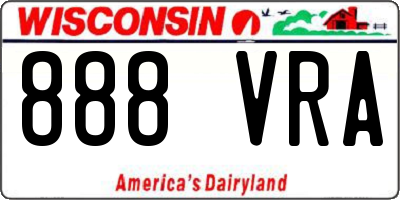 WI license plate 888VRA
