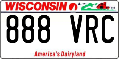WI license plate 888VRC