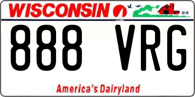 WI license plate 888VRG