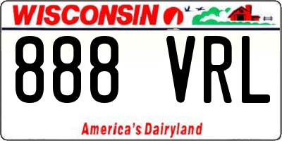 WI license plate 888VRL