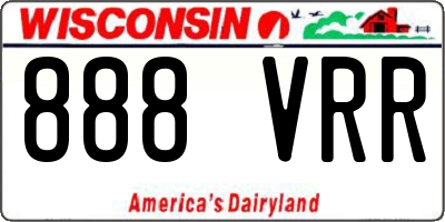 WI license plate 888VRR
