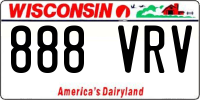 WI license plate 888VRV