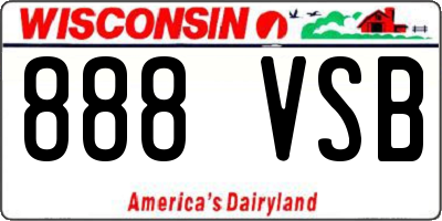 WI license plate 888VSB