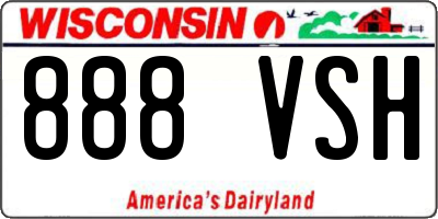 WI license plate 888VSH