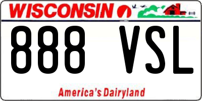 WI license plate 888VSL