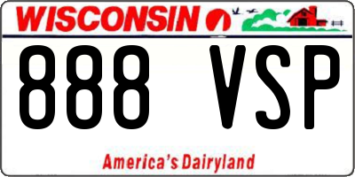 WI license plate 888VSP