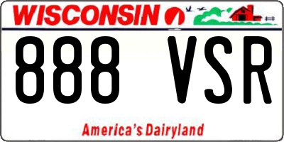 WI license plate 888VSR