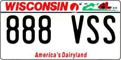 WI license plate 888VSS