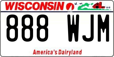 WI license plate 888WJM