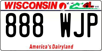 WI license plate 888WJP