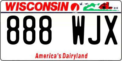 WI license plate 888WJX