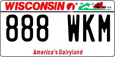 WI license plate 888WKM