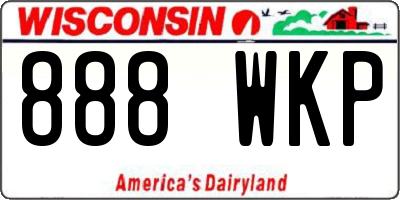 WI license plate 888WKP