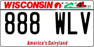 WI license plate 888WLV
