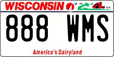 WI license plate 888WMS