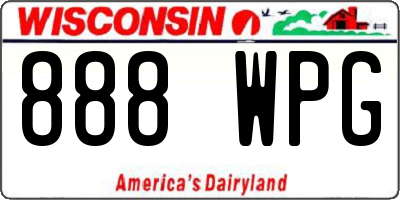 WI license plate 888WPG