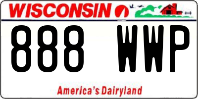 WI license plate 888WWP