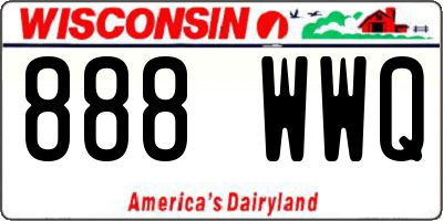 WI license plate 888WWQ