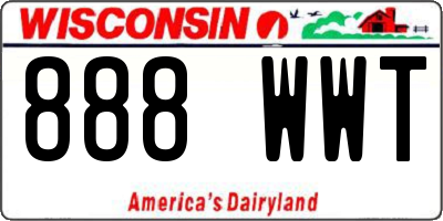 WI license plate 888WWT