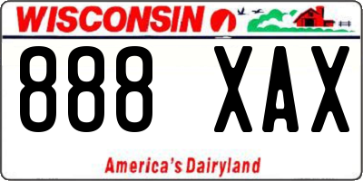WI license plate 888XAX