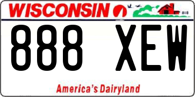 WI license plate 888XEW