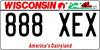 WI license plate 888XEX