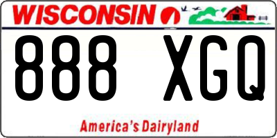 WI license plate 888XGQ