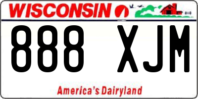 WI license plate 888XJM