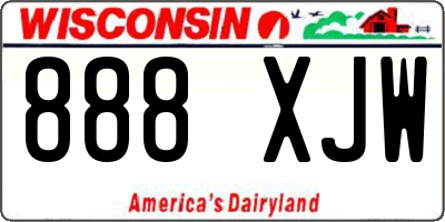 WI license plate 888XJW