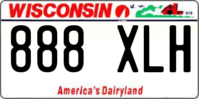 WI license plate 888XLH