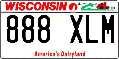 WI license plate 888XLM