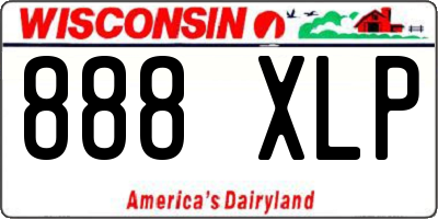 WI license plate 888XLP