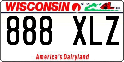 WI license plate 888XLZ