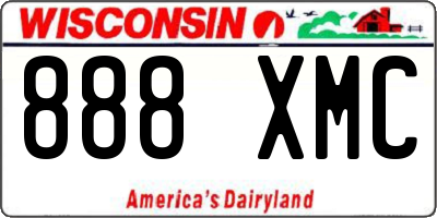 WI license plate 888XMC