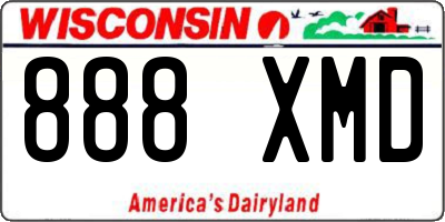 WI license plate 888XMD