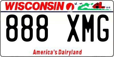 WI license plate 888XMG