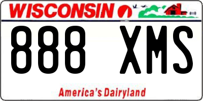 WI license plate 888XMS