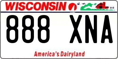 WI license plate 888XNA