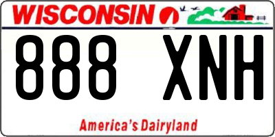 WI license plate 888XNH