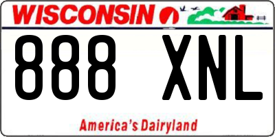 WI license plate 888XNL