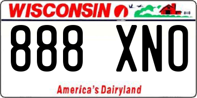 WI license plate 888XNO