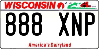 WI license plate 888XNP