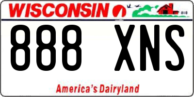 WI license plate 888XNS